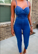 Load image into Gallery viewer, “Plain Jane” Denim Jumpsuit