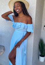 Load image into Gallery viewer, “Summertime Fine” Blue Midi Dress