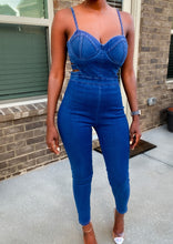 Load image into Gallery viewer, “Plain Jane” Denim Jumpsuit