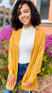 "Keep It Cute" Mustard Cardigan