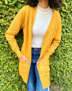 "Keep It Cute" Mustard Cardigan