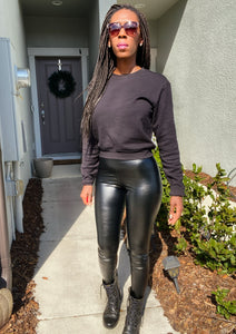 "Midnight" Faux Leather Leggings