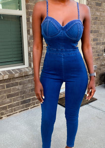 “Plain Jane” Denim Jumpsuit