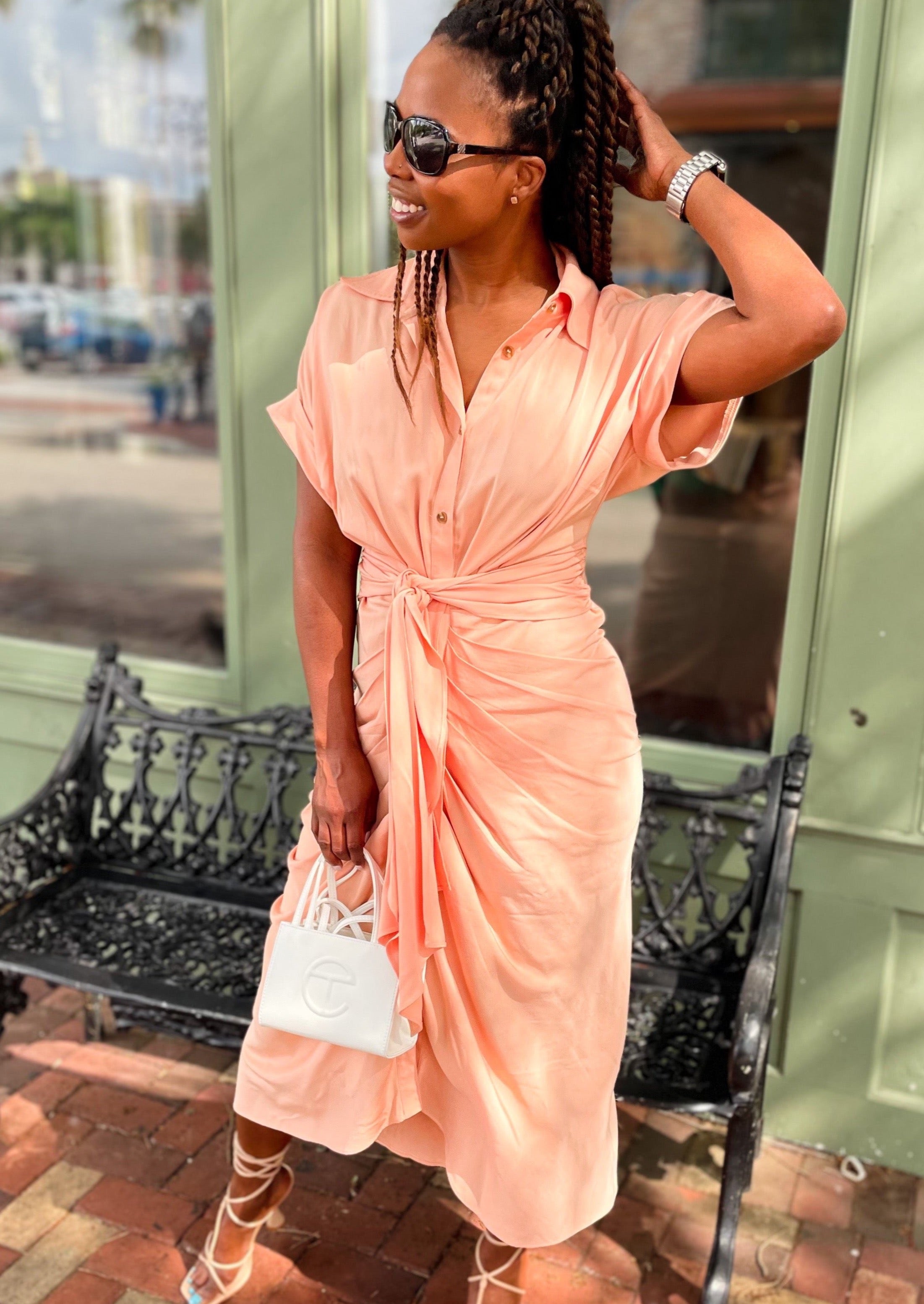 Chloe Apricot Dress is – Shop Abelia