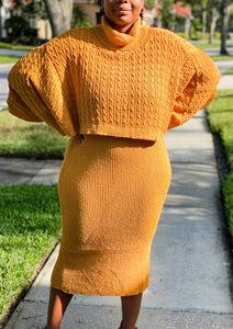 "City Girl" Sweater Dress +