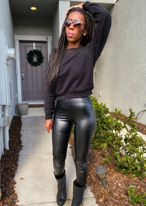 "Midnight" Faux Leather Leggings